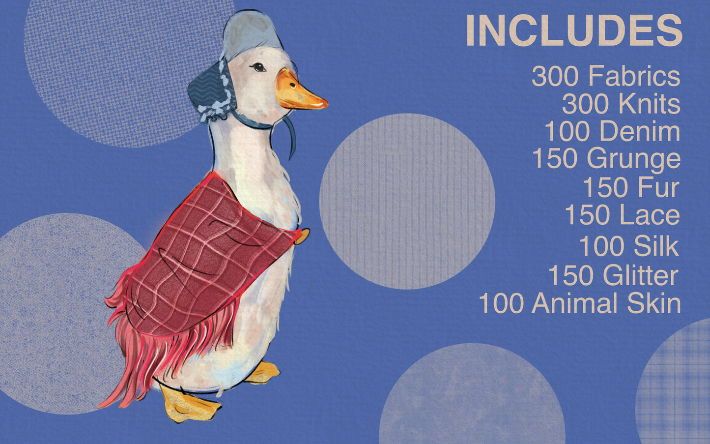 What is included in the Fashion Textures Bundle, 1500 hand-drawn Procreate texture brushes