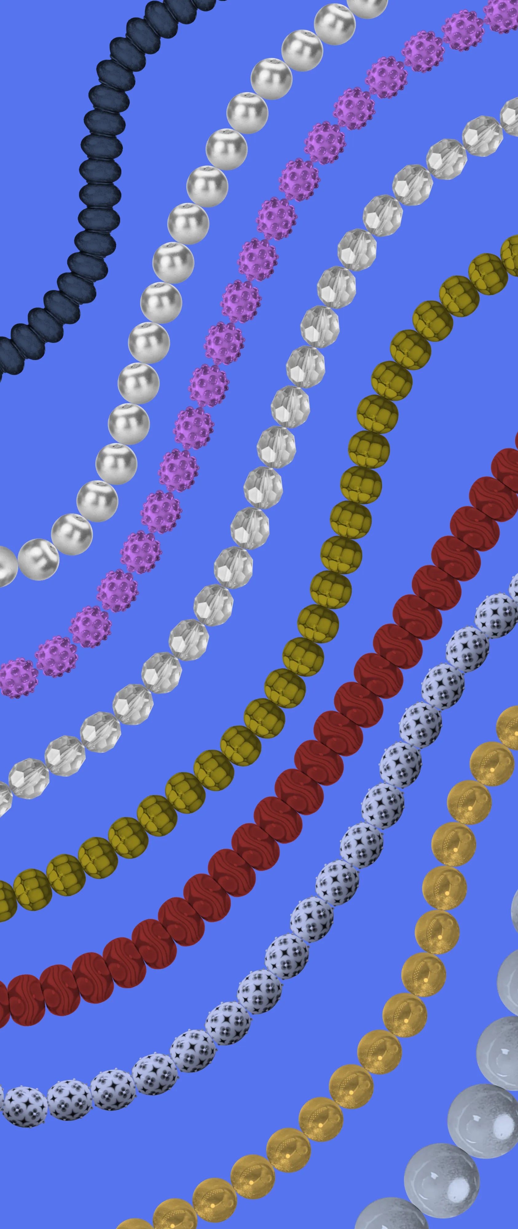 Bead brushes for Procreate fashion sketches, pearls, glass, plastic and faceted beads from FUPstudio Details Bundle