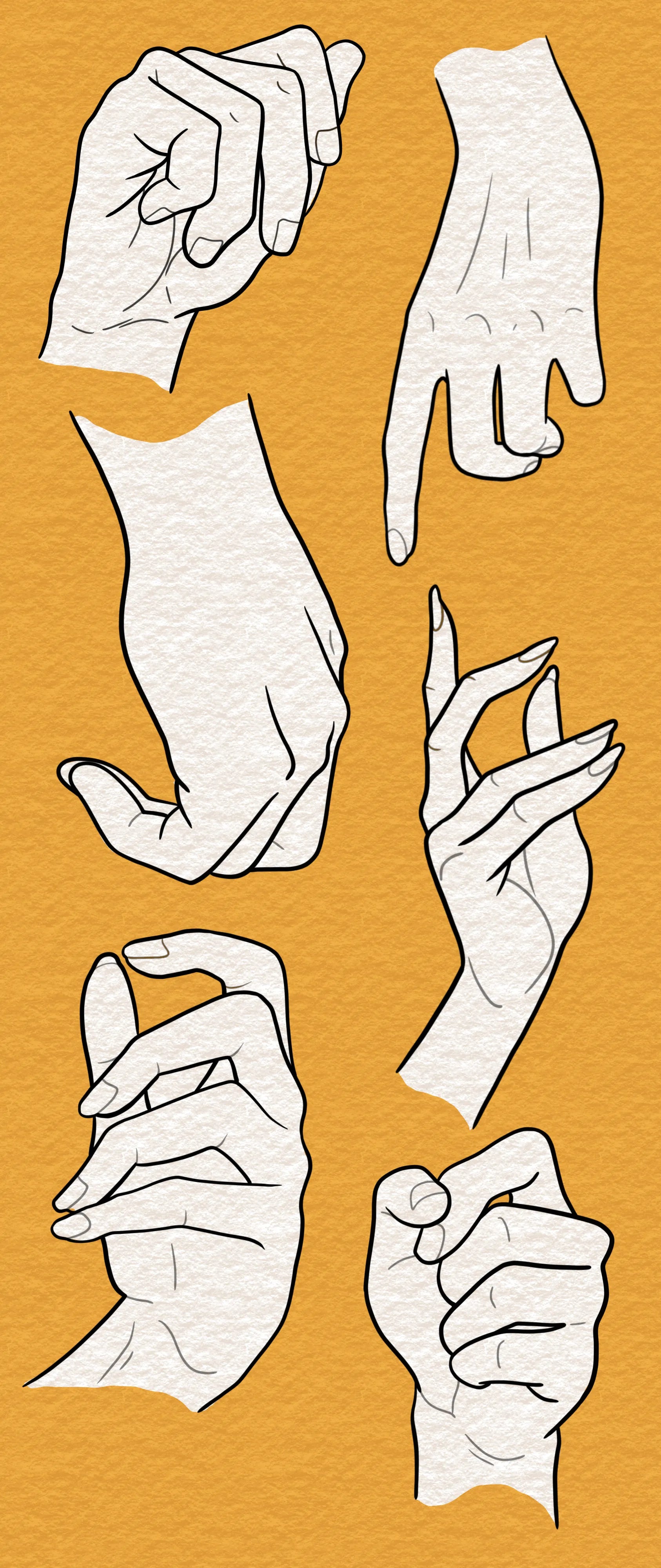 Hand stamps for Procreate — gestures, holds and details from FUPstudio Poses Bundle